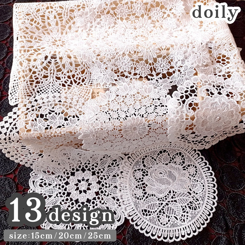 ドイリー テーブルセンター インテリア雑貨 キッチン用品 日用品 敷物 テーブルウェア 刺繍 フラワー 花柄 円形 おしゃれ