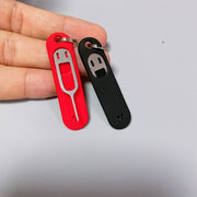 simカード取り出し用ピン ケース付き リング付き カードスロット リリースピン シムピン スマホ iphone 紛失防止 破損防止 シンプル
