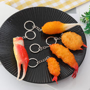 キーホルダー おもちゃ アクセサリー 食品サンプル 食べ物 グルメ エビフライ 海老 カニ グッズ 面白い リアル かわいい 景品 プレゼント ギフト 誕生日