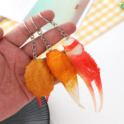 キーホルダー おもちゃ アクセサリー 食品サンプル 食べ物 グルメ エビフライ 海老 カニ グッズ 面白い リアル かわいい 景品 プレゼント ギフト 誕生日