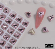 ネイルパーツ デコパーツ 20個セット ハート型ラインストーン ビジューネイルアート セルフネイル ジェルネイル 装飾 キラキラ