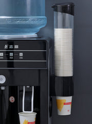カップディスペンサー 紙コップホルダー 使い捨てコップ 収納 壁面 蓋付き 防塵 粘着テープ 貼り付け 取付簡単 会社 イベント フードコード 飲食店 カフェ 喫茶店 ホーム オフィス コンビニ ビュッフェ