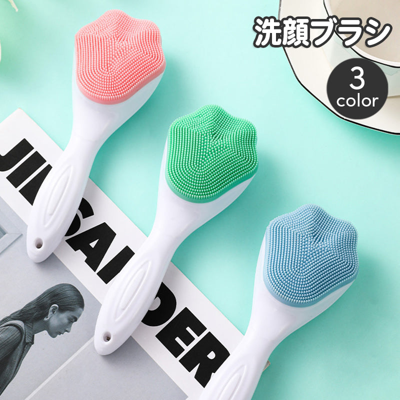 洗顔ブラシ 洗顔グッズ 猫爪型 肉球型 クレンジングブラシ 毛穴ブラシ 柄付き メイク落とし 泡立て スキンケア 手動 洗顔器 おしゃれ かわいい 毛穴ケア フェイスケア