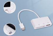 メモリーカードリーダー TypeC USBメモリ MicroSD 変換アダプター TypeB対応 PCアクセサリー  MicroUSB ホワイト ブラック