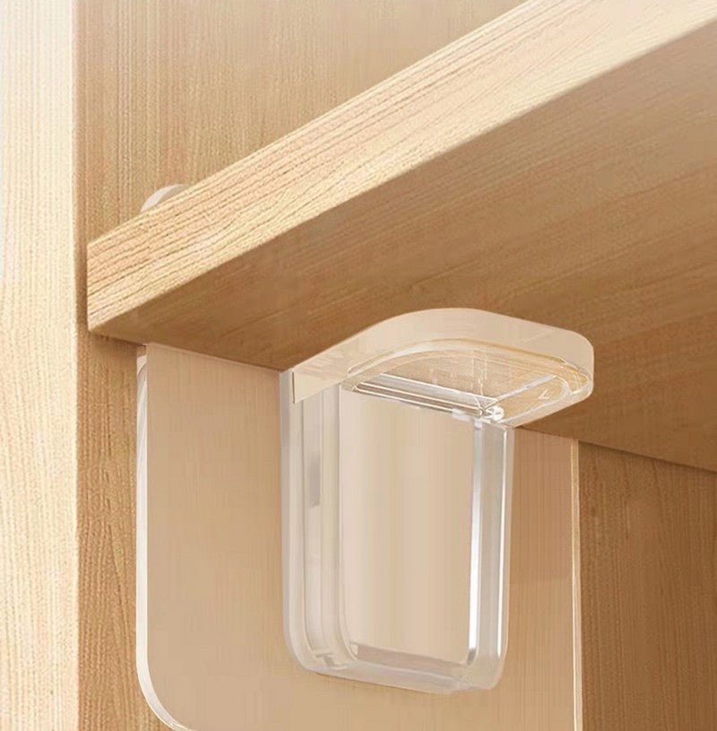 棚受けフック 4個セット L字ブラケット 収納家具用部品 粘着シールタイプ L型棚受け 商品画像2