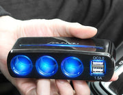 シガーライターソケット カー用品 LED照明 充電器 車カスタム USB かっこいい アクセサリー 光る