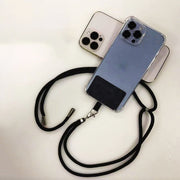 ネックストラップ スマホストラップ スマホショルダー ストラップ スマホアクセサリー ストラップホルダー 首掛け 斜め掛け 落下防止 紛失防止 紐 簡単装着 挟むだけ シンプル 無地 単色 カラバリ豊富 全機種対応