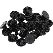 ピンバッジ 留め具 金具 10個セット アクセサリー材料 蝶タック キャッチ ゴールドカラー シルバーカラー シリコン製 手芸 DIY ハンドメイド 社章 校章 パーツ ピンズ タックピン ピンバッチ バッヂ スペア バタフライ型 ブラック ブロンズ 黒 金色 銀色 銅色