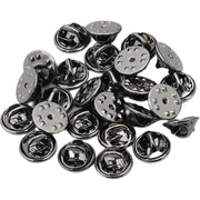 ピンバッジ 留め具 金具 10個セット アクセサリー材料 蝶タック キャッチ ゴールドカラー シルバーカラー シリコン製 手芸 DIY ハンドメイド 社章 校章 パーツ ピンズ タックピン ピンバッチ バッヂ スペア バタフライ型 ブラック ブロンズ 黒 金色 銀色 銅色