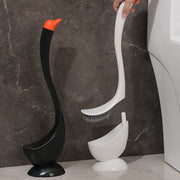 トイレブラシ 掃除ブラシ 柄付きブラシ 掃除用具 トイレ用品 S字 カーブ 白鳥 ユニーク かわいい おしゃれ