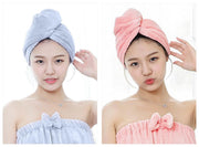タオルキャップ ヘアキャップ ヘアドライタオル ヘアターバン レディース コーラルフリース 吸水 速乾 厚手 ふわふわ 柔らかい