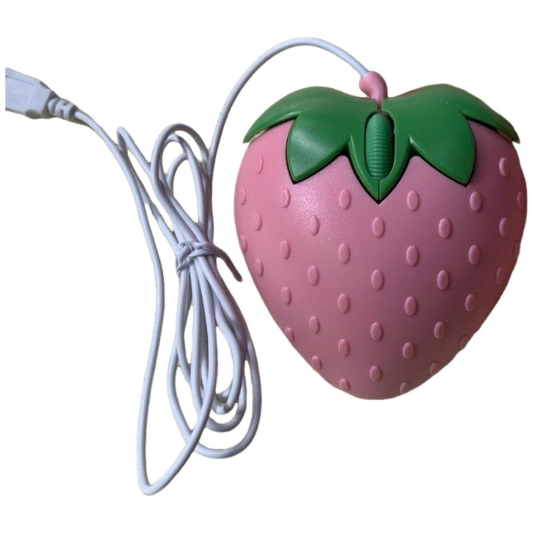 マウス 有線 PCマウス 有線マウス 光学式 USB接続 イチゴ 苺 フルーツ かわいい おしゃれ いちご PCアクセサリー パソコン用品 デスクトップ ノートPC 大人 子供 学習用PC