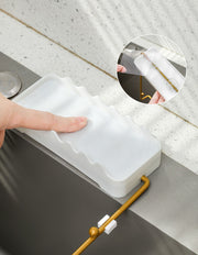 水切りネットホルダー キッチン用品 ホワイト グリーン 生ごみ処理 浮かせる 折りたたみ 三角コーナーいらず