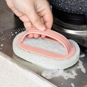 キッチンスポンジ ハンドル付き 持ち手付き キッチン用品 食器洗い 皿洗い 掃除用品 握りやすい 手荒れ防止 多用途 汚れ落とし 水回り シンク 鍋 フライパン お風呂掃除 浴槽 洗面台