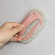 キッチンスポンジ ハンドル付き 持ち手付き キッチン用品 食器洗い 皿洗い 掃除用品 握りやすい 手荒れ防止 多用途 汚れ落とし 水回り シンク 鍋 フライパン お風呂掃除 浴槽 洗面台