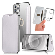 iPhoneケース スマートフォンケース 手帳型 カード収納 リング付き スタンド機能 背面クリア レザー調 フェイクレザー シンプル 保護 傷防止 おしゃれ レディース 女性 婦人 メンズ 男性 紳士 スマホカバー