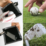 ゴルフボールクリーナー 伸縮リール カラビナ クラブ ハンカチ 汚れ取り 千鳥格子 吊り下げ 持ち運び 伸びる ボール拭き