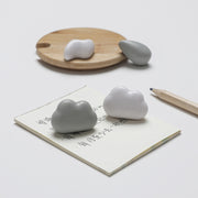 マグネット 磁石 グレー3個セット 文房具 冷蔵庫 黒板 ホワイトボード メモ留め 雨 雲 雷 雫 ロップ クラウド カミナリ