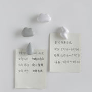 マグネット 磁石 グレー3個セット 文房具 冷蔵庫 黒板 ホワイトボード メモ留め 雨 雲 雷 雫 ロップ クラウド カミナリ