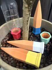 自動水やり器 自動給水器 単品 1個 紅陶 陶器 ガーデニング用品 鉢植え 観葉植物 園芸 ペットボトル 挿すだけ 室内 屋内 おしゃれ かわいい お出かけ 留守簡単 お洒落 便利