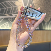 スマホストラップ ハンドストラップ キーホルダー 携帯ストラップ ビーズ ストーン 手首 ポーチ チャーム デジカメ キラキラ かわいい きれい