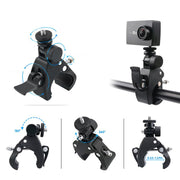 GoPro用マウント クランプ カメラスタンド スマホホルダー 自転車 オートバイ バイク 4分の1インチネジ ブラケット 固定
