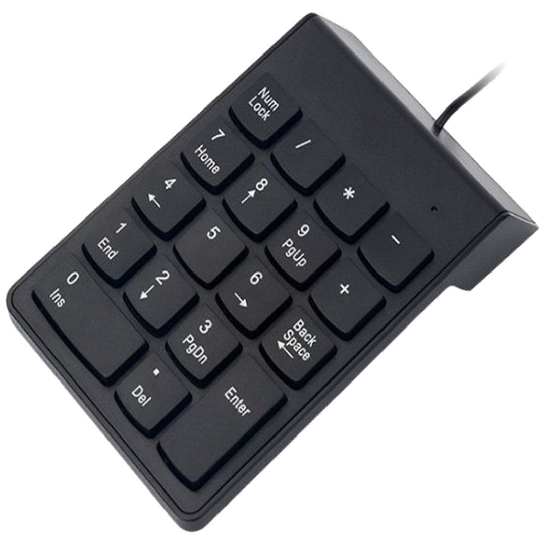 テンキー 有線 USB接続 キーボード ナンバーパッド 小型 薄型 滑り止め付き 数字入力 持ち運び便利 コンパクト 10キー パソコン周辺機器 PCアクセサリー 黒