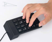 テンキー 有線 USB接続 キーボード ナンバーパッド 小型 薄型 滑り止め付き 数字入力 持ち運び便利 コンパクト 10キー パソコン周辺機器 PCアクセサリー 黒