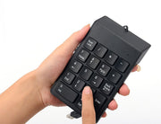 テンキー 有線 USB接続 キーボード ナンバーパッド 小型 薄型 滑り止め付き 数字入力 持ち運び便利 コンパクト 10キー パソコン周辺機器 PCアクセサリー 黒