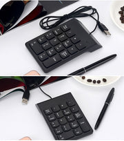 テンキー 有線 USB接続 キーボード ナンバーパッド 小型 薄型 滑り止め付き 数字入力 持ち運び便利 コンパクト 10キー パソコン周辺機器 PCアクセサリー 黒