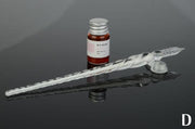 ガラスペン 硝子ペン 万年筆 文房具 つけペン ディップペン サインペン 透明クリア 絵手紙 便箋 お絵描き プレゼント ギフト