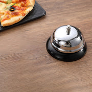 呼び鈴 呼び出しベル コールベル 卓上ベル フロントベル アナログ チャイム 受付 介護 カフェ お店 飲食店 ホテル カウンター シルバーカラー