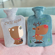 湯たんぽ カバー付 ゆたんぽ 注水式 1000ml 2000ml エコ 快眠グッズ 冷え予防 寒さ対策 防寒 冬 秋 あたたか 保温 キャラクター 可愛い クマ 恐竜 トナカイ ユニコーン