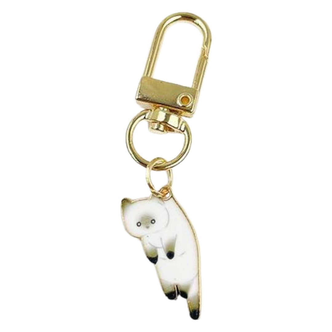 キーホルダー キーリング バッグチャーム 猫 ネコ キャット 吊り下げ カラビナ付き かわいい 可愛い プレゼント ギフト 景品