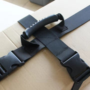 グリップ付き運搬ベルト 荷締めベルト キャリーベルト パッキングバンド 持ち手付き ハンドル ストレート 十字 キャリーストラップ 荷物運搬 一人用 引っ越し 搬出 荷造り 荷づくり 運ぶ サポート アウトドア キャンプ 軽作業