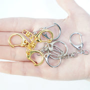 キーホルダー 10個セット キーリング キーチェーン リング カニカン シンプル 飾りなし DIY ハンドメイド 材料 アクセサリーパーツ 雑貨 パーツ 自作 定番