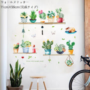 ウォールステッカー 多肉植物モチーフ ウォールシール DIY 植物 サボテン 多肉植物 蝶 英字 ネコ イラスト パステル 壁紙 壁面装飾 壁装飾 工作 装飾 飾り付け 飾り 汚れ隠し キズ隠し 傷隠し 壁 ウォール インテリア 壁シール シール ステッカー お洒落 おしゃれ 可愛い かわいい 淡い カラフル 模様替え 部屋 リビング 寝室 子供部屋 PVC 雑貨