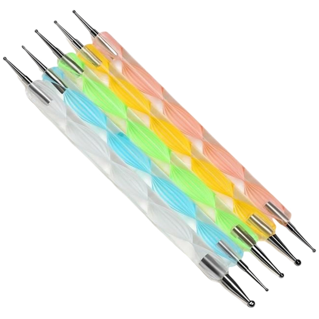 ドットペン 5本セット ネイルアートペン ネイルアート用品 かわいい おしゃれ ジェルネイル マニキュア レジンアート 0.8mm 1mm 1.5mm 2mm 2.5mm 3mm