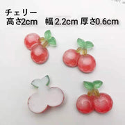 デコレーションパーツ アクセサリーパーツ 10個セット ハンドメイド デコパーツ クラフト スマホ 装飾 DIY かわいい フルーツ 果物 キノコ 素材 手芸