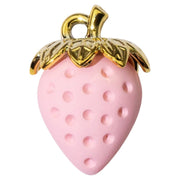 アクセサリーパーツ 2個セット イチゴ ストロベリー クリア いちご 苺 チャーム DIY ピアス イアリング ストラップ ペンダントトップ ハンドメイドパーツ フルーツ 可愛い レッド ピンク クリア