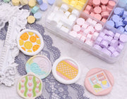 シーリングワックス 封蝋 シーリングスタンプ用品 約375粒セット 収納ケース付き 小粒 八角形 カラフル 結婚式 招待状 手紙