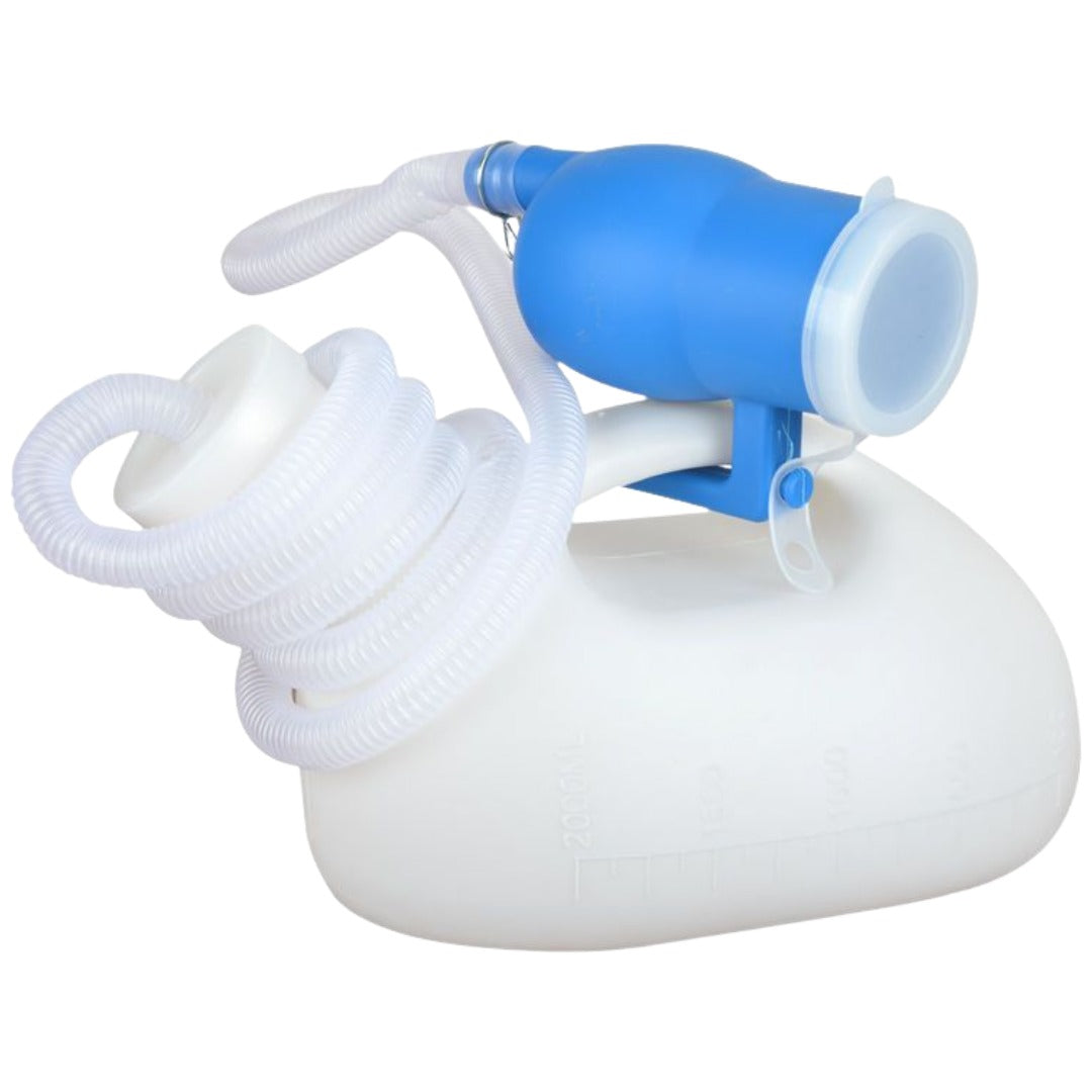 尿瓶 集尿器 尿器 男性用 メンズ 介護用品 排泄関連用品 大容量 2L 頻尿 緊急時 ホース付き 寝たまま 座ったまま 負担軽減