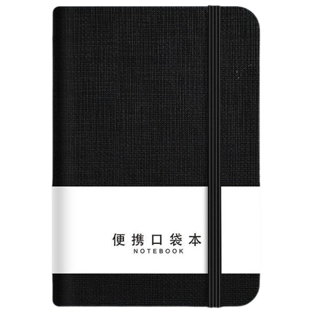 A7ノート ストラップ ストラップブック ポケットノート ミニ ブック ブラック バリエーション画像