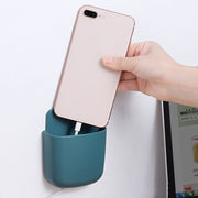 ウォールポケット リモコンホルダー スマホホルダー 壁面収納 収納雑貨 インテリア小物 インテリア雑貨 小型 小さめ コンパクト シール接着 ネジ不要 クギ不要 無地 ブルー ホワイト ピンク シンプル カジュアル 可愛い キュート