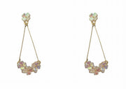 ピアス スタッド レディース アクセサリー ジュエリー 花 三角 かわいい おしゃれ 揺れる キラキラ ファッション 小物 ギフト プレゼント 贈り物 4.5cm