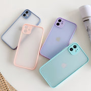 iPhoneケース iPhoneカバー スマホケース スマートフォンケース パステルカラー クリア 透明 半透明 シンプル 無地 かわいい 傷防止 汚れ防止 スマホ雑貨 スマホグッズ