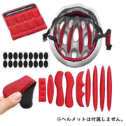 ヘルメット用 インナーパッド 27点セット 保護パッド スポンジ 頭保護 自転車 バイク スポンジ クッション 耐衝撃 衝撃吸収 マジック テープ 取付簡単 交換 メッシュ 通気性 オートバイ