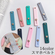 スマホベルト スマホバンド スライド式 落下防止 スマホホルダー スタンド機能 軽量 シンプル 薄型 カラバリ豊富 おしゃれ スマートフォン iPhone Android スマートホン アイフォン 便利 簡単