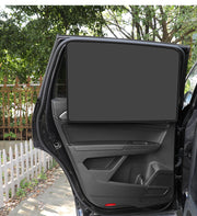 車用サンシェード 車内カーテン 単品 マグネット仕様 単品 日よけ 日除け 目隠し 折りたたみ コンパクト カー用品 車用品 サイドサンシェード 窓 ドライブ 駐車 猛暑対策 車中泊 遮光カーテン 透けない 中が見えない 単色 無地 黒 銀色 シンプル 便利グッズ