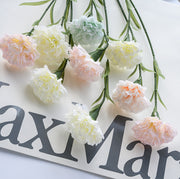 造花 フェイクフラワー カーネーション 花 フラワー 1本 単品 花飾り アーティフィシャルフラワー アートフラワー インテリア雑貨 フラワーアレンジメント 人工 枯れない 葉付き リーフ 母の日 プレゼント 贈り物 1輪 リビング 玄関 おしゃれ かわいい カラバリ豊富 ピンク 白 青 黄 緑 橙
